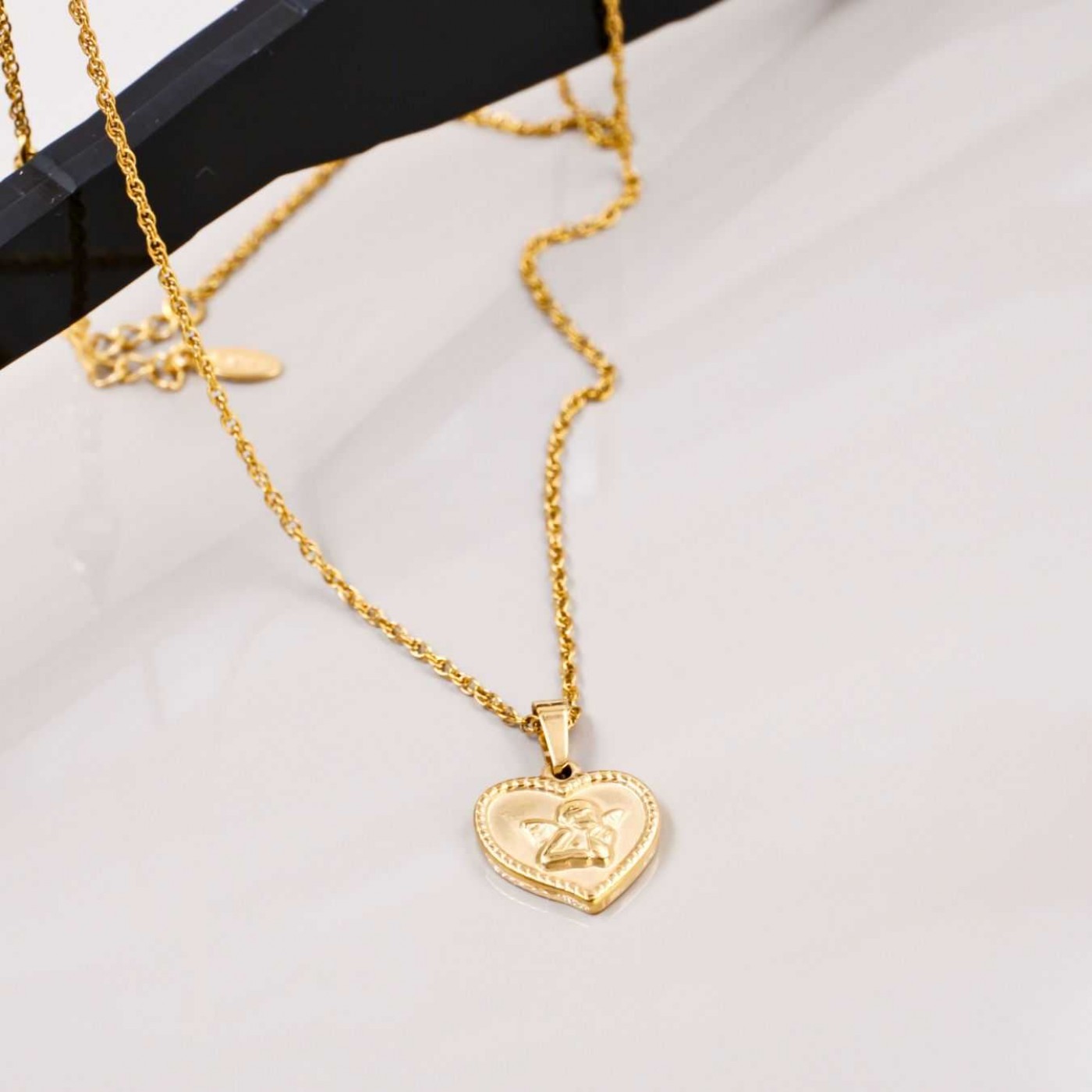 Stainless Steel Heart Necklace - Angel of Love — Necklaces from Toolittle — additional view 4