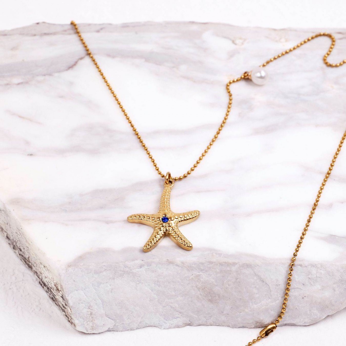 Stainless Steel Jewelry: Long Starfish Necklace — Necklaces from Toolittle — additional view 3