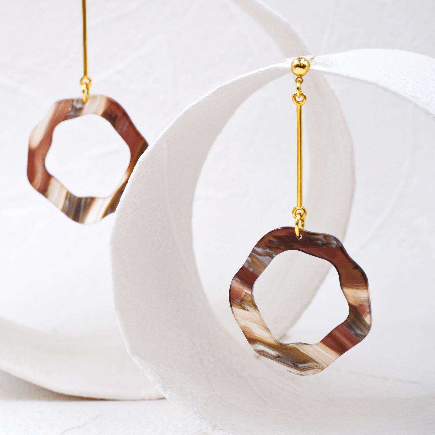 Plexiglass Round Earrings — Earrings from Toolittle — additional view 3