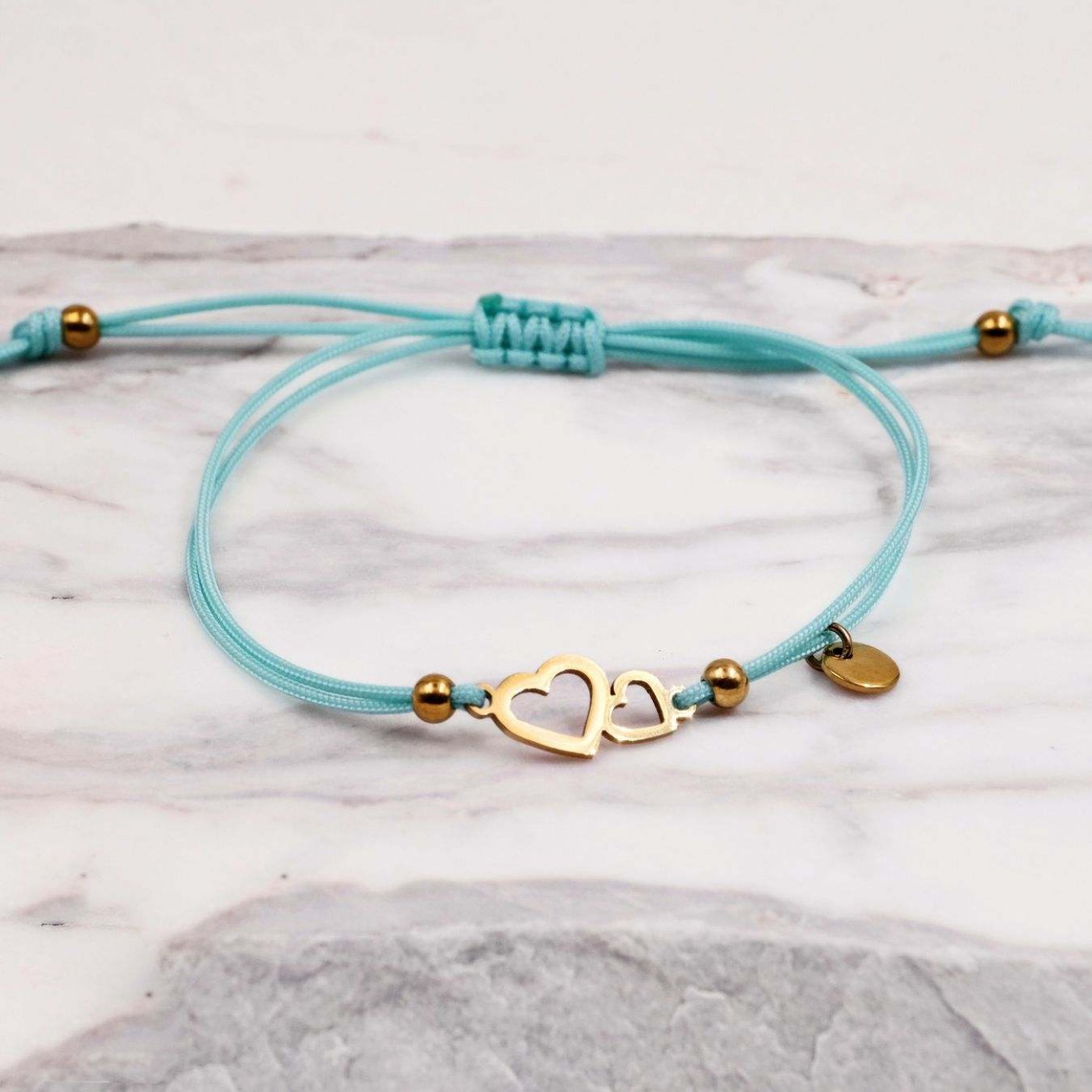 Macramé Stainless Steel Bracelet | Twin Hearts - Veraman — Bracelets from Toolittle — additional view 4