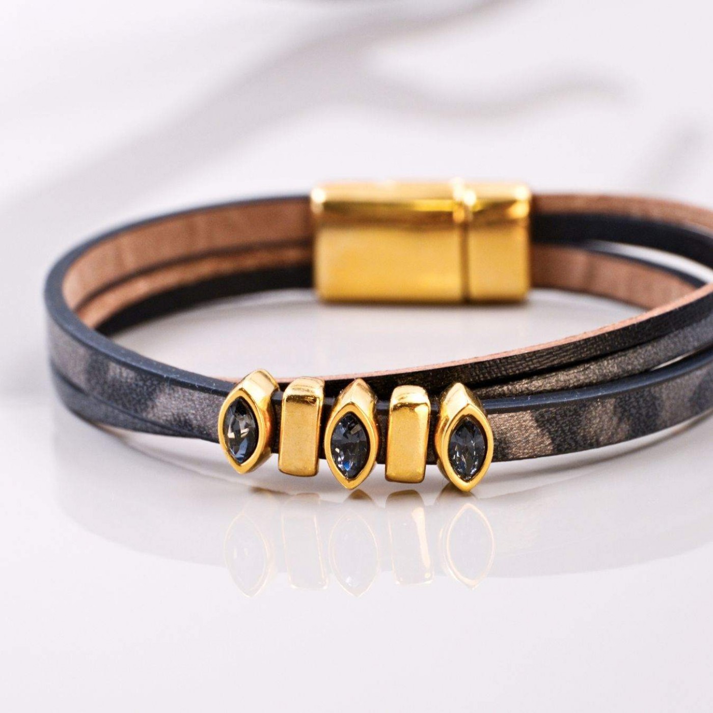 Animal Print Leather Bracelet — Bracelets from Toolittle — additional view 4