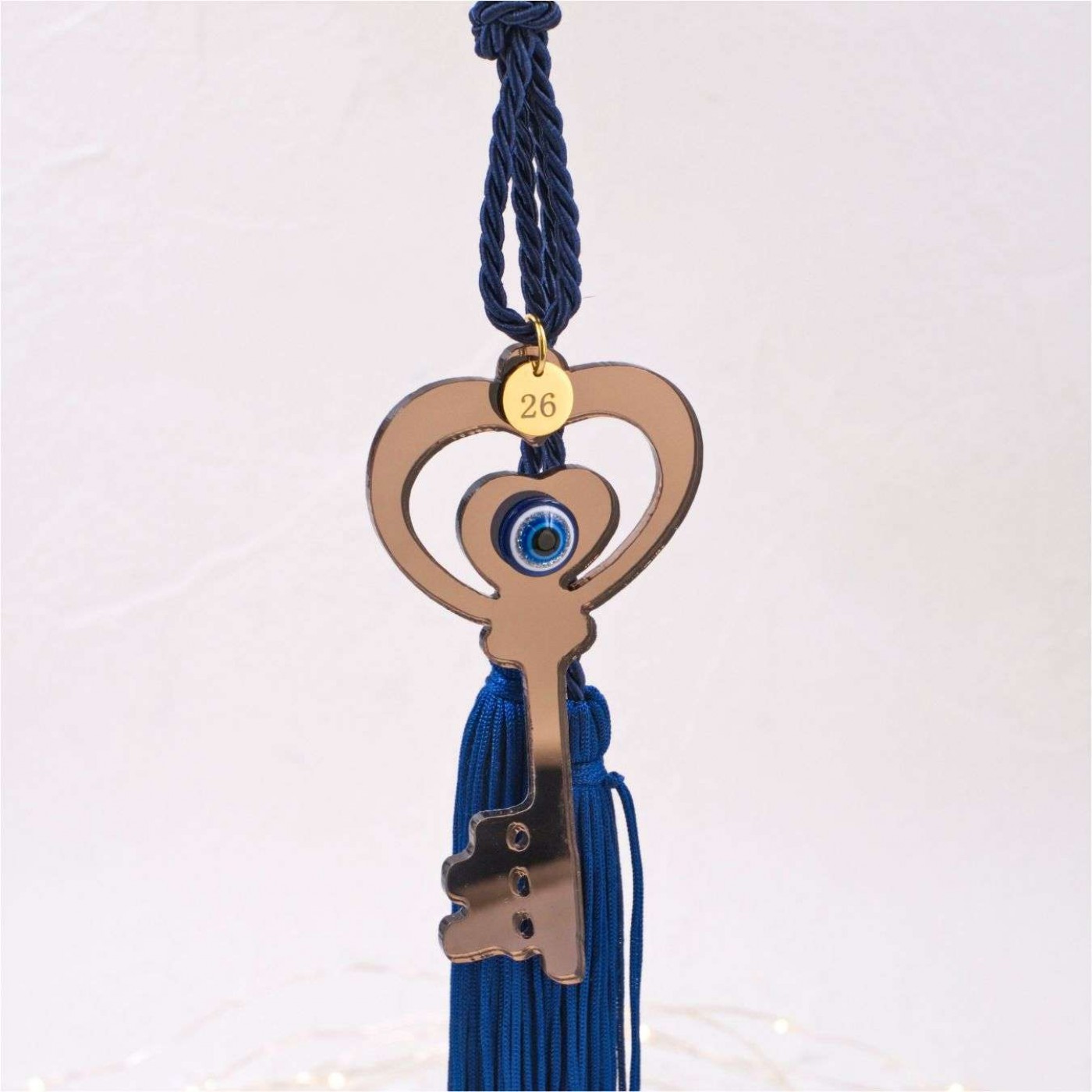 Handmade 2026 Good Luck Charm – Plexiglass Key & Acrylic Evil Eye — Pendants & charms from Toolittle — additional view 5