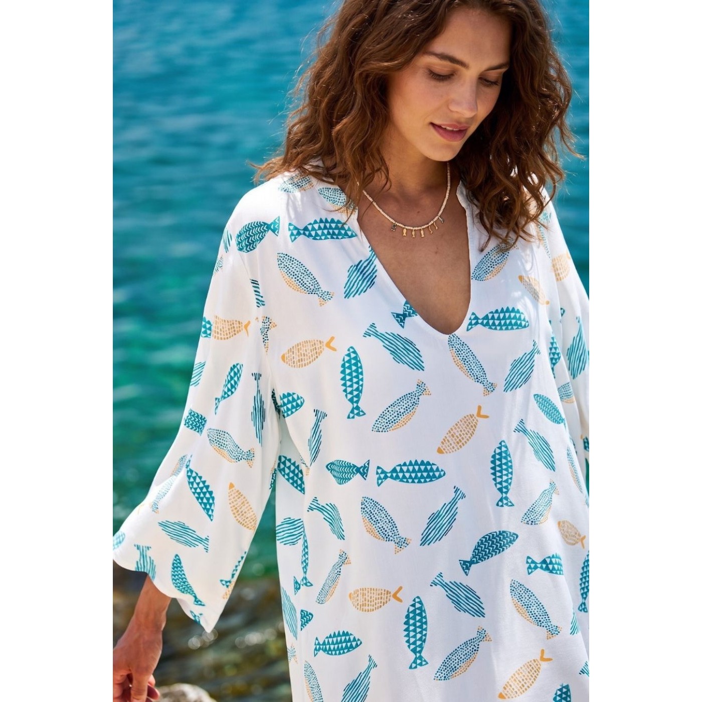 KOKKOSAMMOU Caftan Little Fish — Dresses from Toolittle — additional view 4