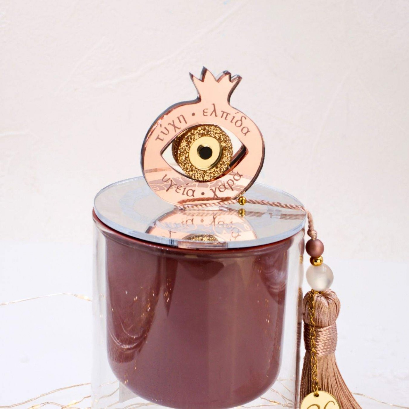Scented 2026 Lucky Candle with Lid: Pomegranate & Glittered Evil Eye — Pendants & charms from Toolittle — additional view 6