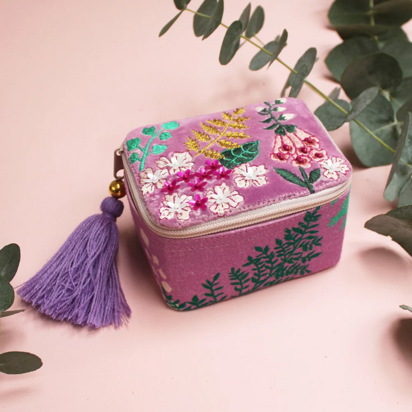 Purple Floral Trinket Box Posy — Jewellery storage from Toolittle — additional view 3