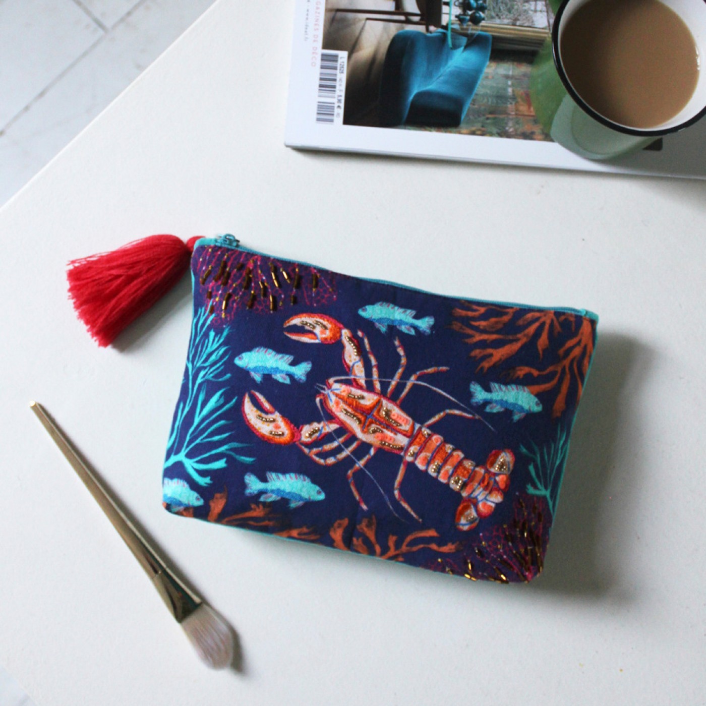 Coral Lobster Make-up Bag — Bags & purses from Toolittle — additional view 3