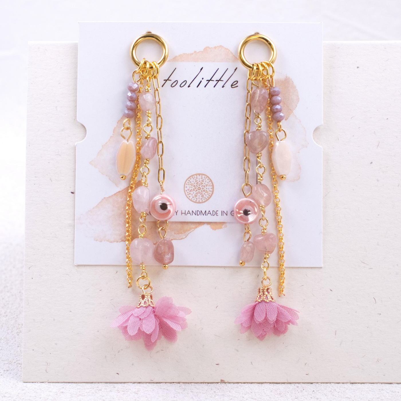 Evil Eye Gold-plated Earrings — Earrings from Toolittle — additional view 4