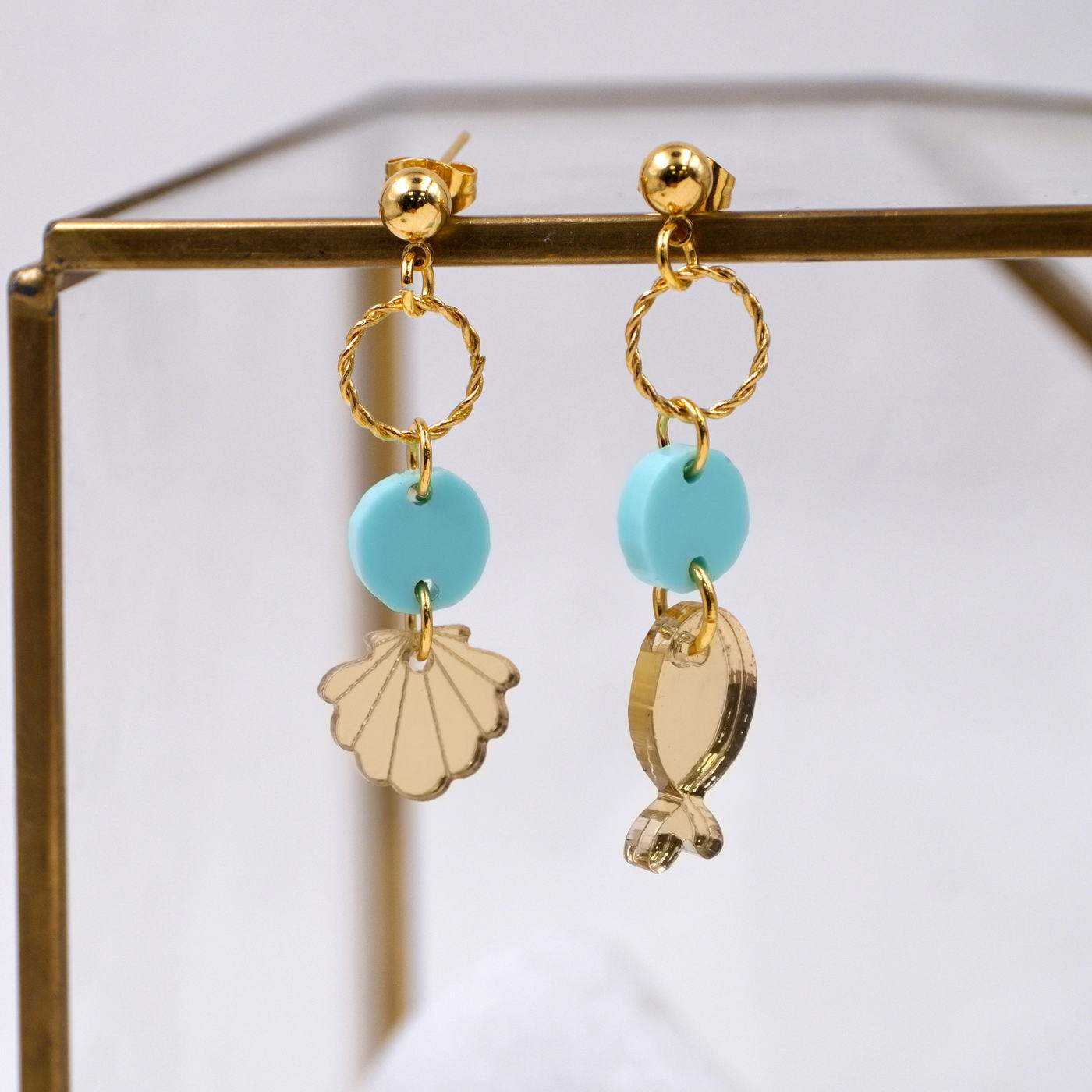 Earrings with plexiglass summer parts — Earrings from Toolittle — additional view 2
