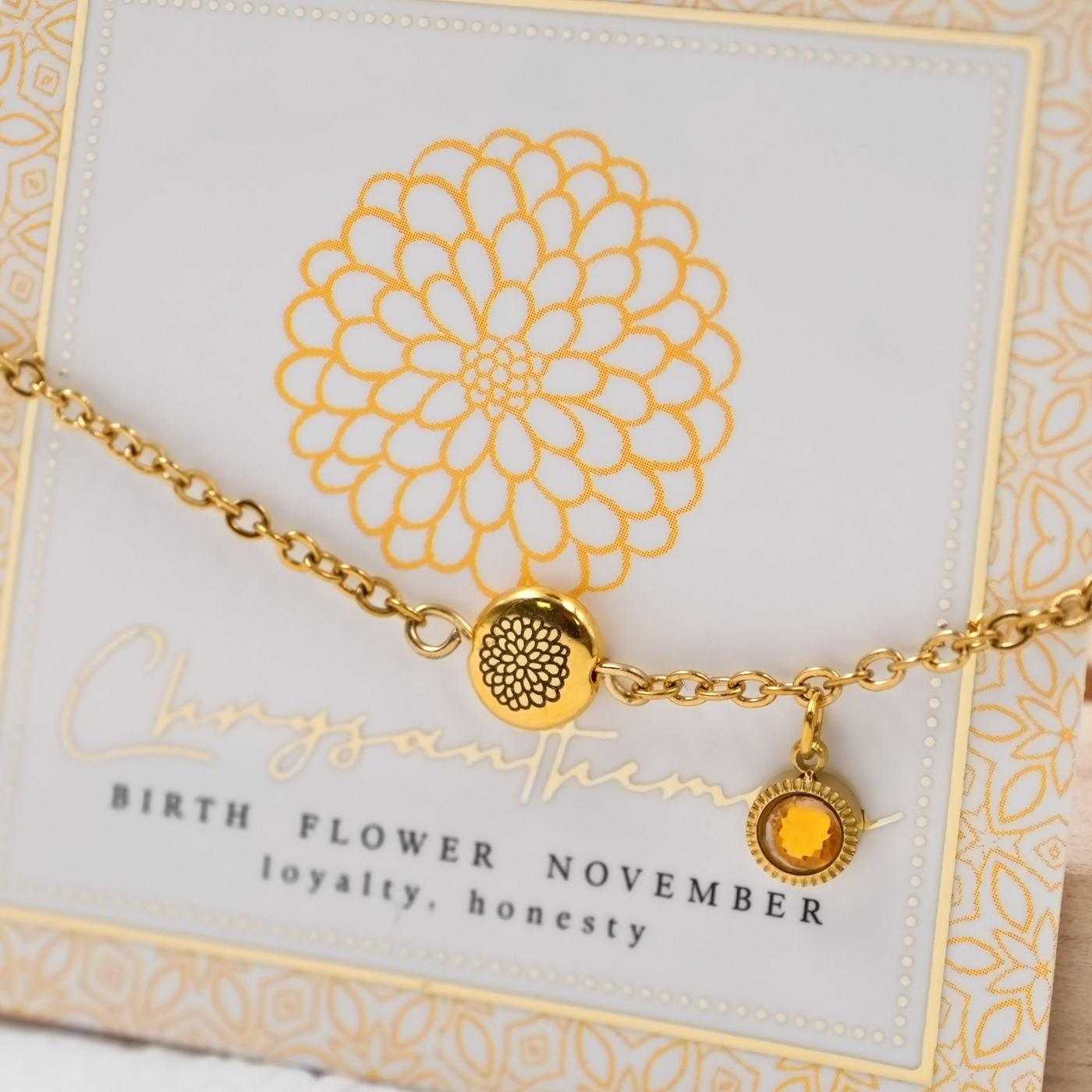 Bracelet with Birth Flower - November — Bracelets from Toolittle — additional view 2
