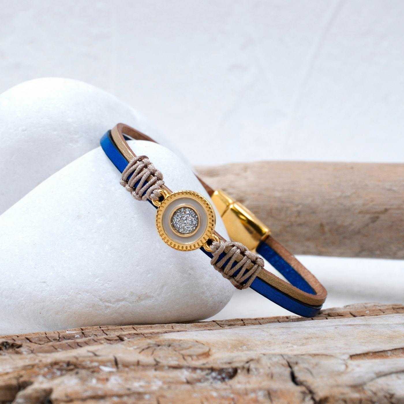 Glittered Enamel Leather Bracelet — Bracelets from Toolittle — additional view 2