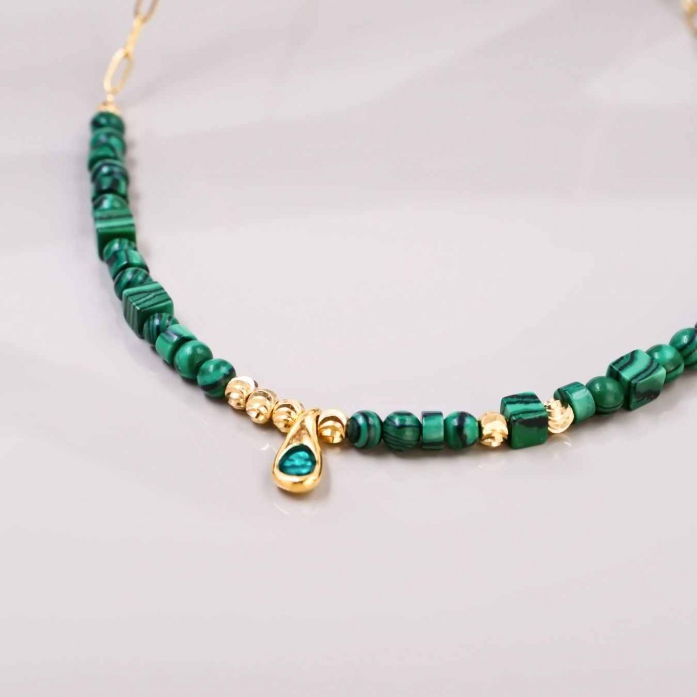 Malachite Jewel: Handmade Necklace — Necklaces from Toolittle — additional view 2