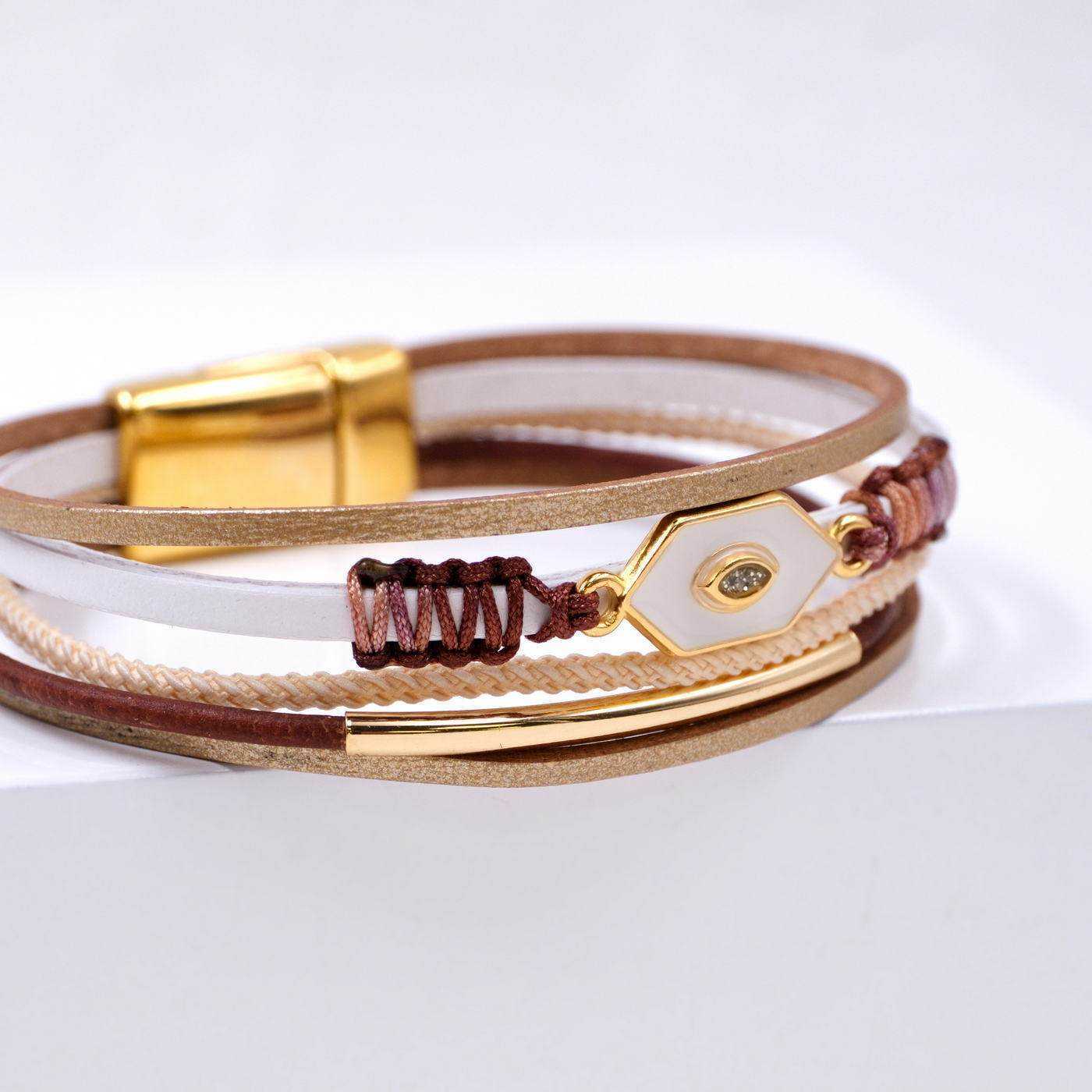 Leather bracelet with enamel — Bracelets from Toolittle — additional view 2