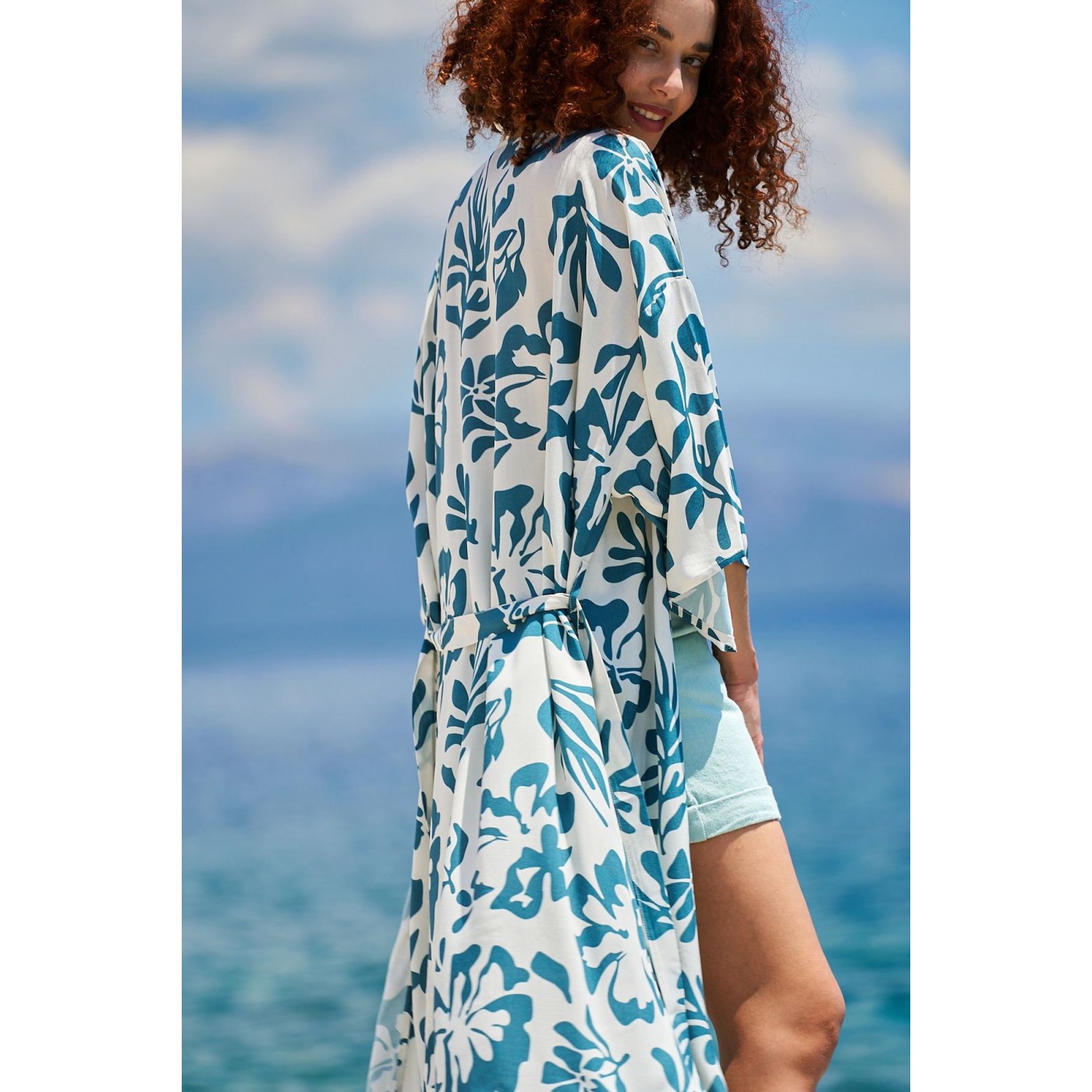 KOKKOSAMMOU Maxi caftan-kimono Amorgos — Dresses from Toolittle — additional view 9