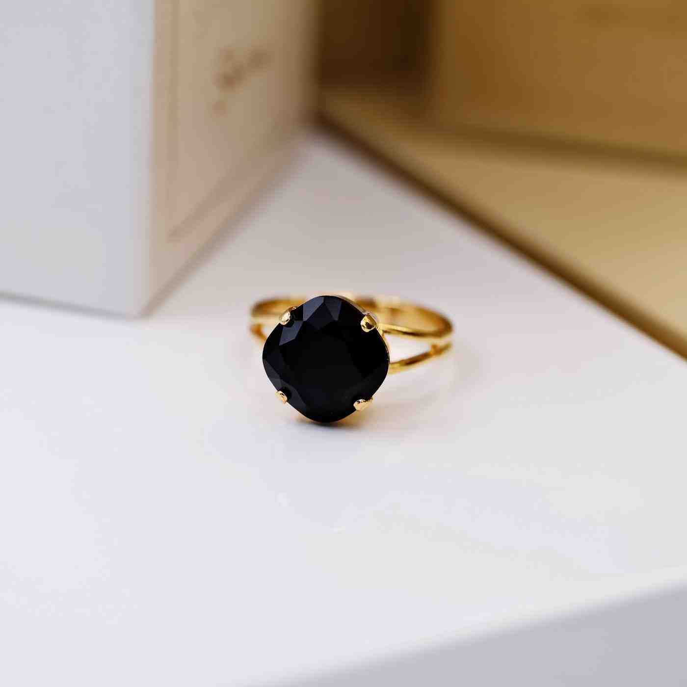 Gold-plated ring with Austrian crystal — Rings from Toolittle — additional view 2