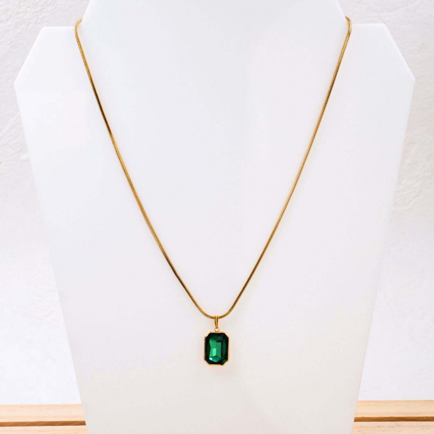 Gold-plated Necklace: Stainless Steel & Crystal — Necklaces from Toolittle — additional view 7