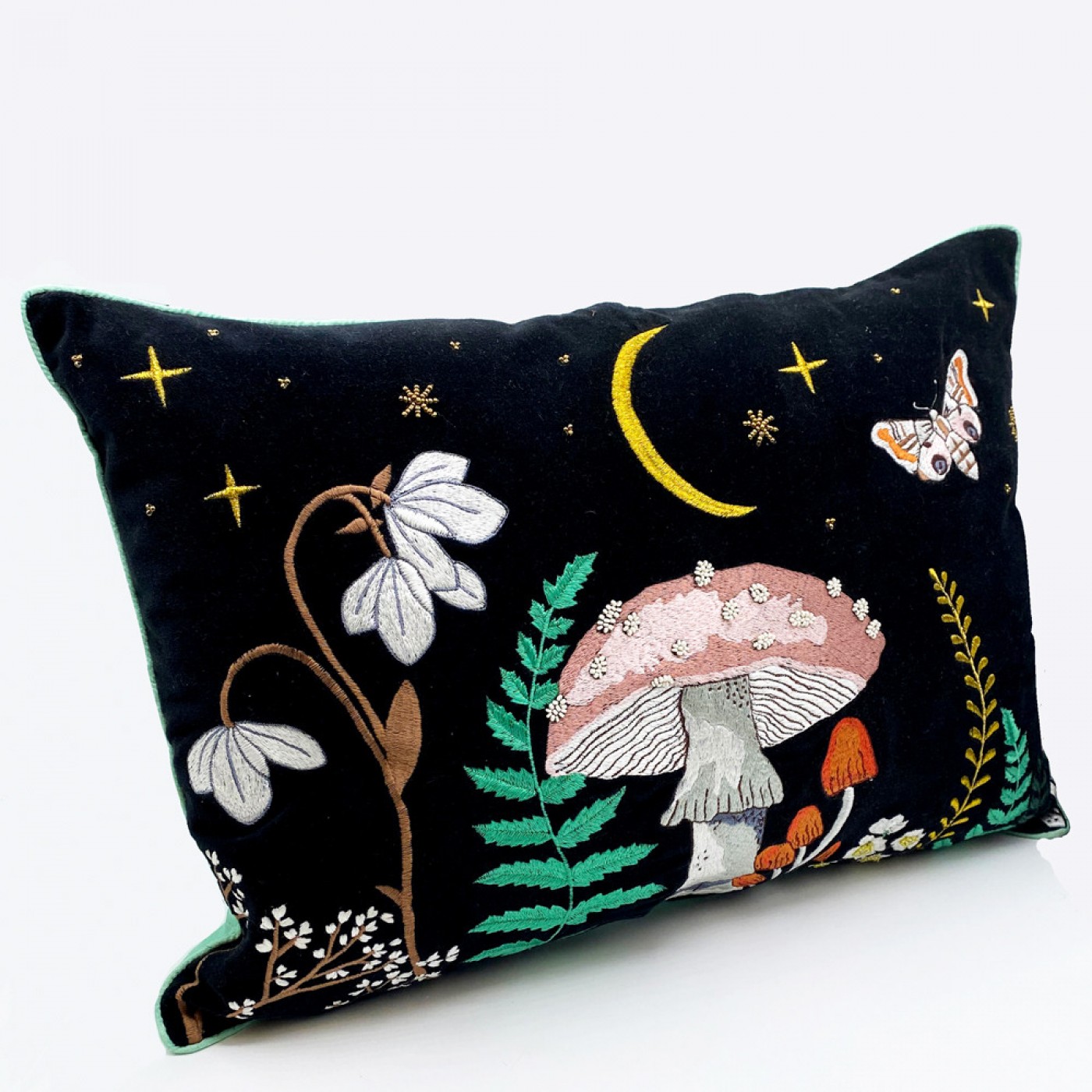 Forage Black Velvet Cushion — Cushions & pillows from Toolittle — additional view 5