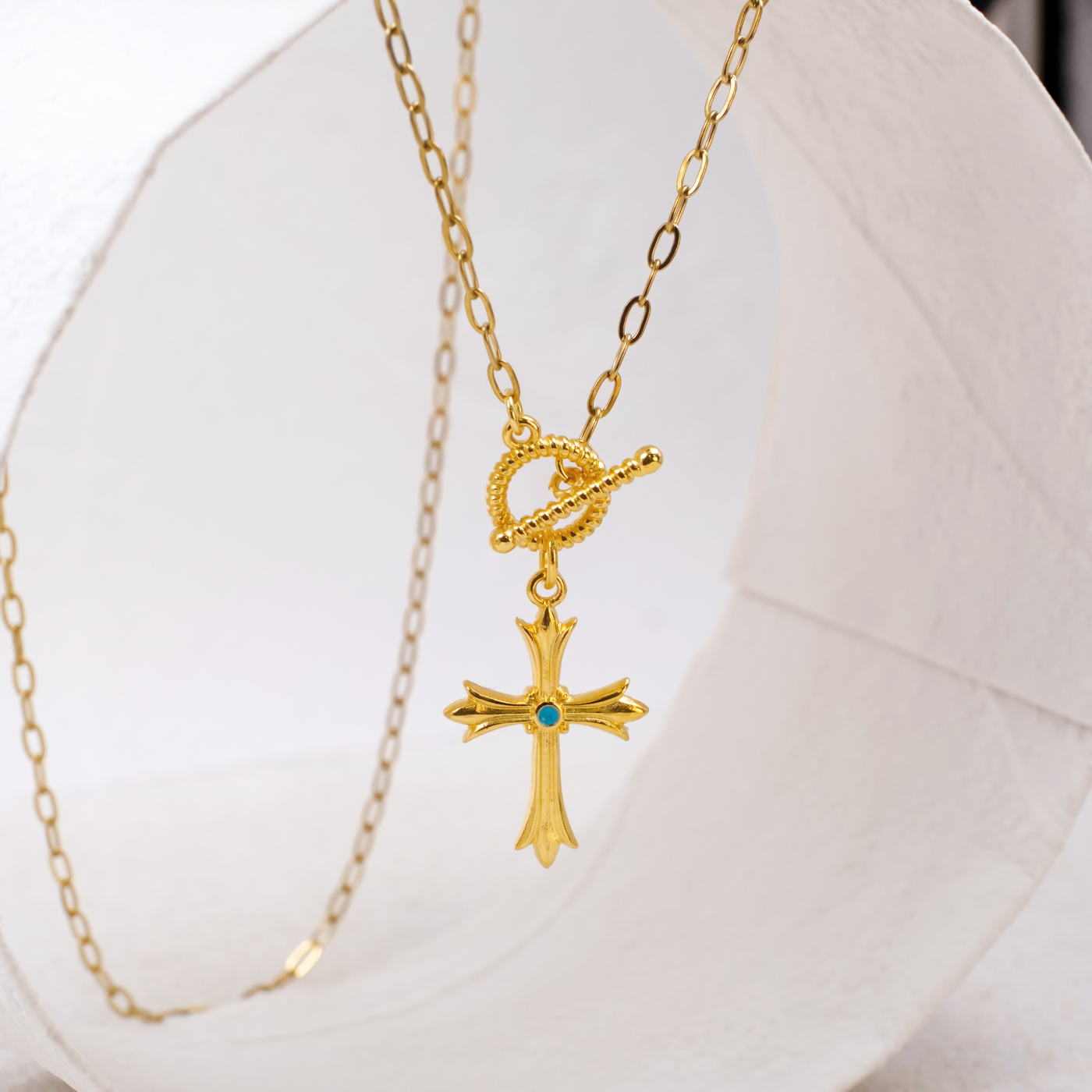 Short Necklace with Cross — Necklaces from Toolittle — additional view 3