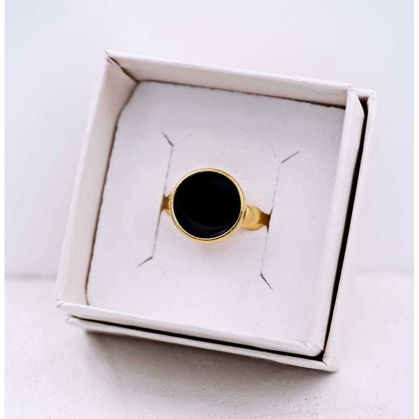 Gold-plated ring with enamel — Rings from Toolittle — additional view 5