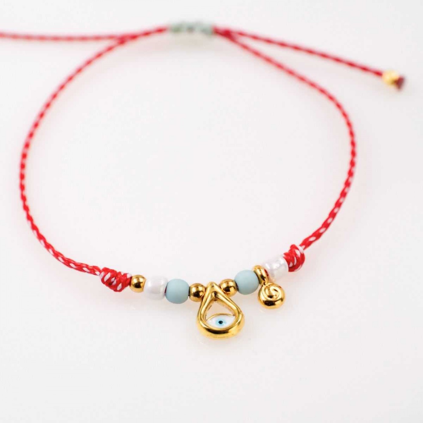 Women’s Martaki Bracelet with Evil Eye Drop | Handmade — Bracelets from Toolittle — additional view 4