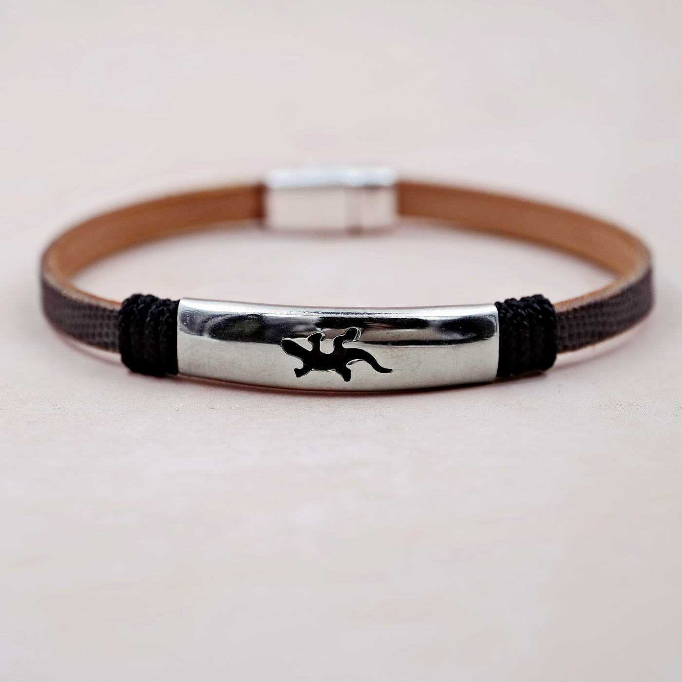 Men's leather bracelet