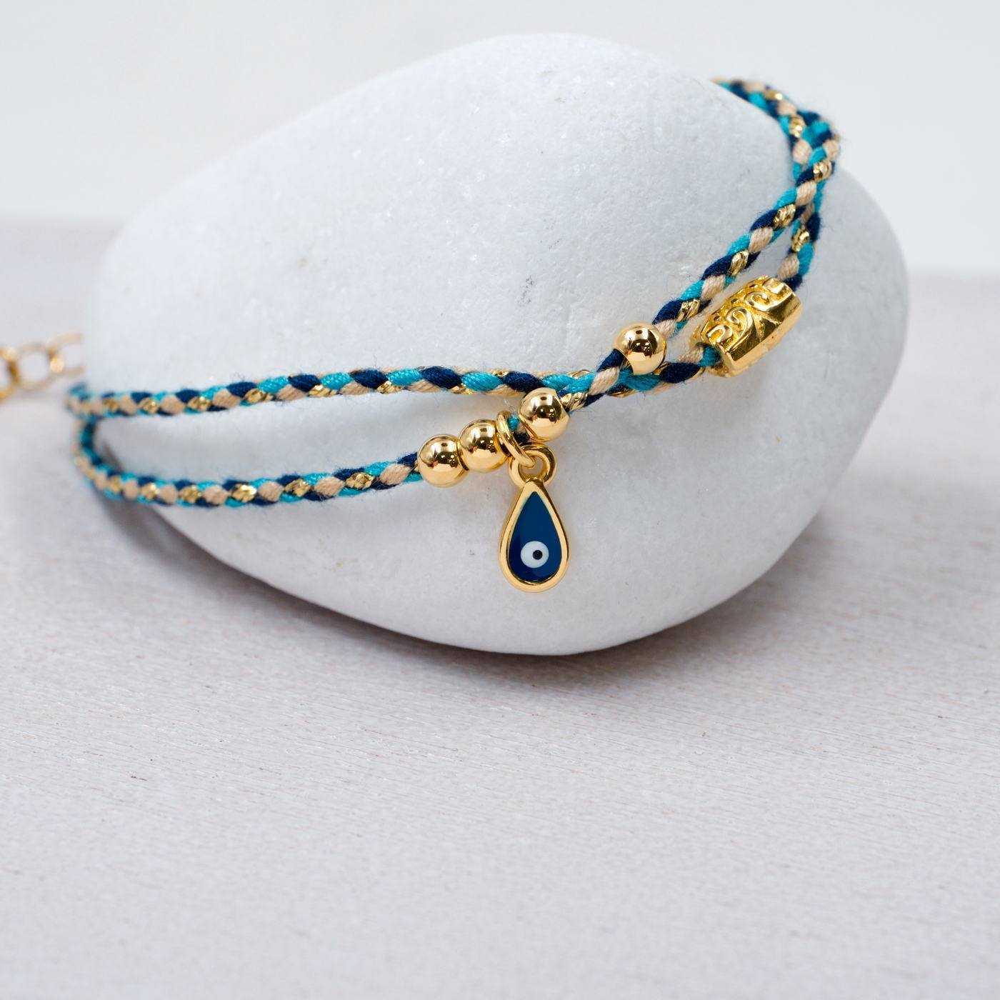 Golden Thread Bracelet with Evil Eye — Bracelets from Toolittle — additional view 3