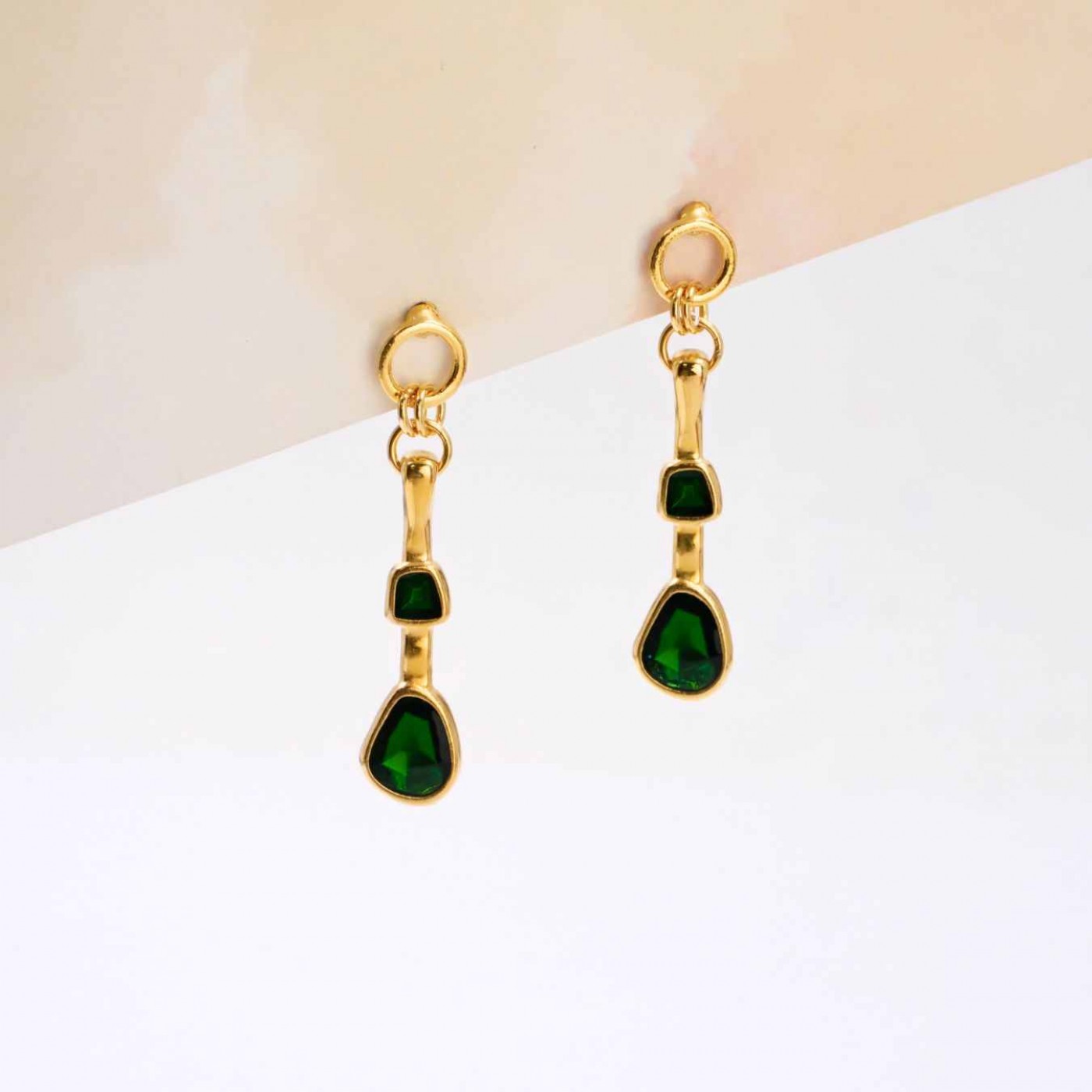 Dangle Earrings with Enamel — Earrings from Toolittle — additional view 2