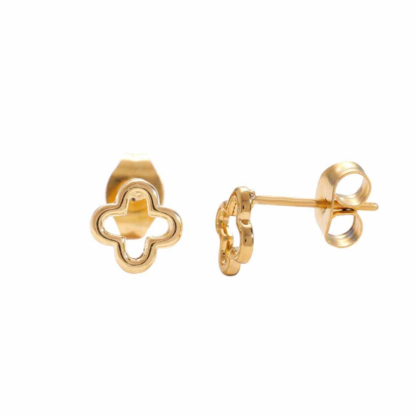 Stainless Steel Jewelry: Flower Stud Earrings — Earrings from Toolittle — additional view 3