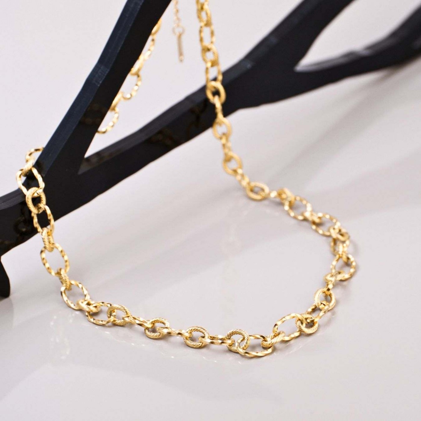 Statement Necklace with Wide Gold Chain — Necklaces from Toolittle — additional view 4