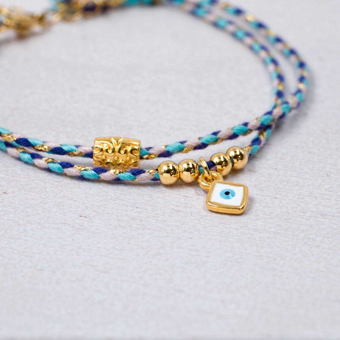 Golden Thread Bracelet with Evil Eye — Bracelets from Toolittle — additional view 3