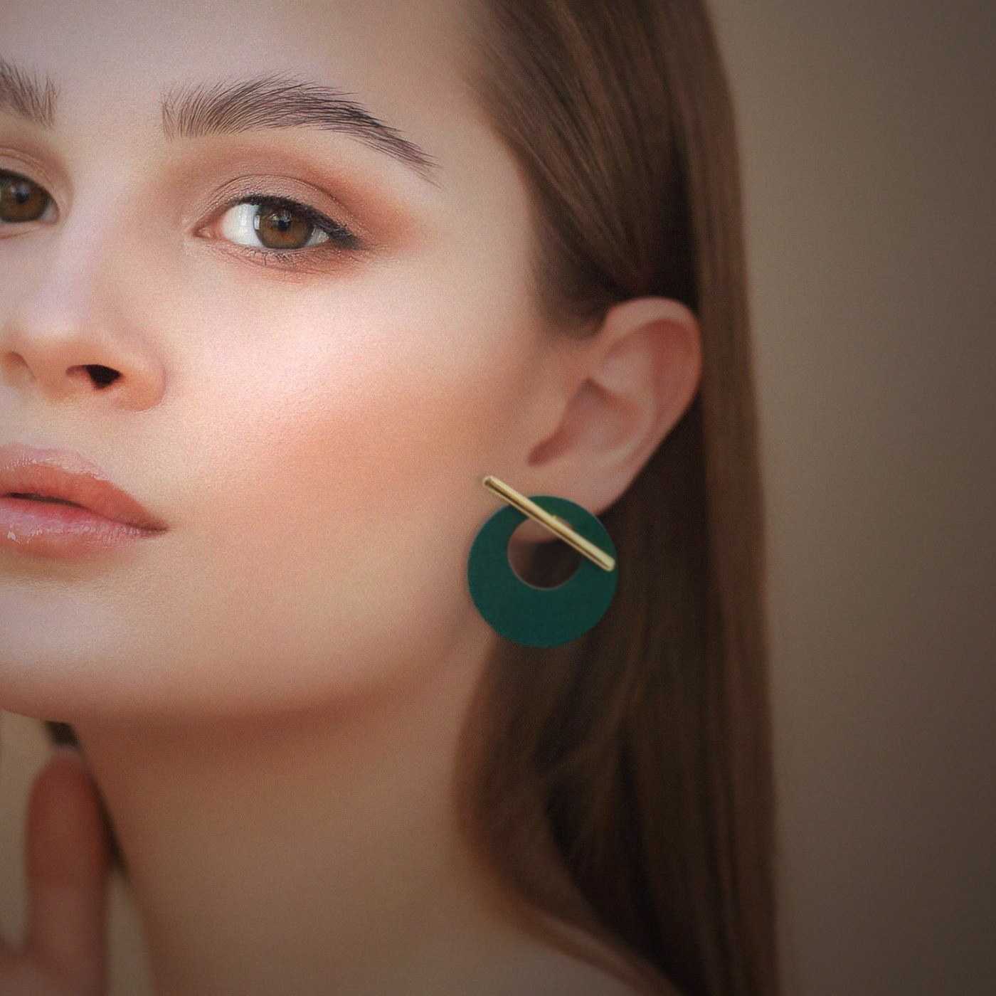 Plexiglass Round Double-side Earrings — Earrings from Toolittle — additional view 3