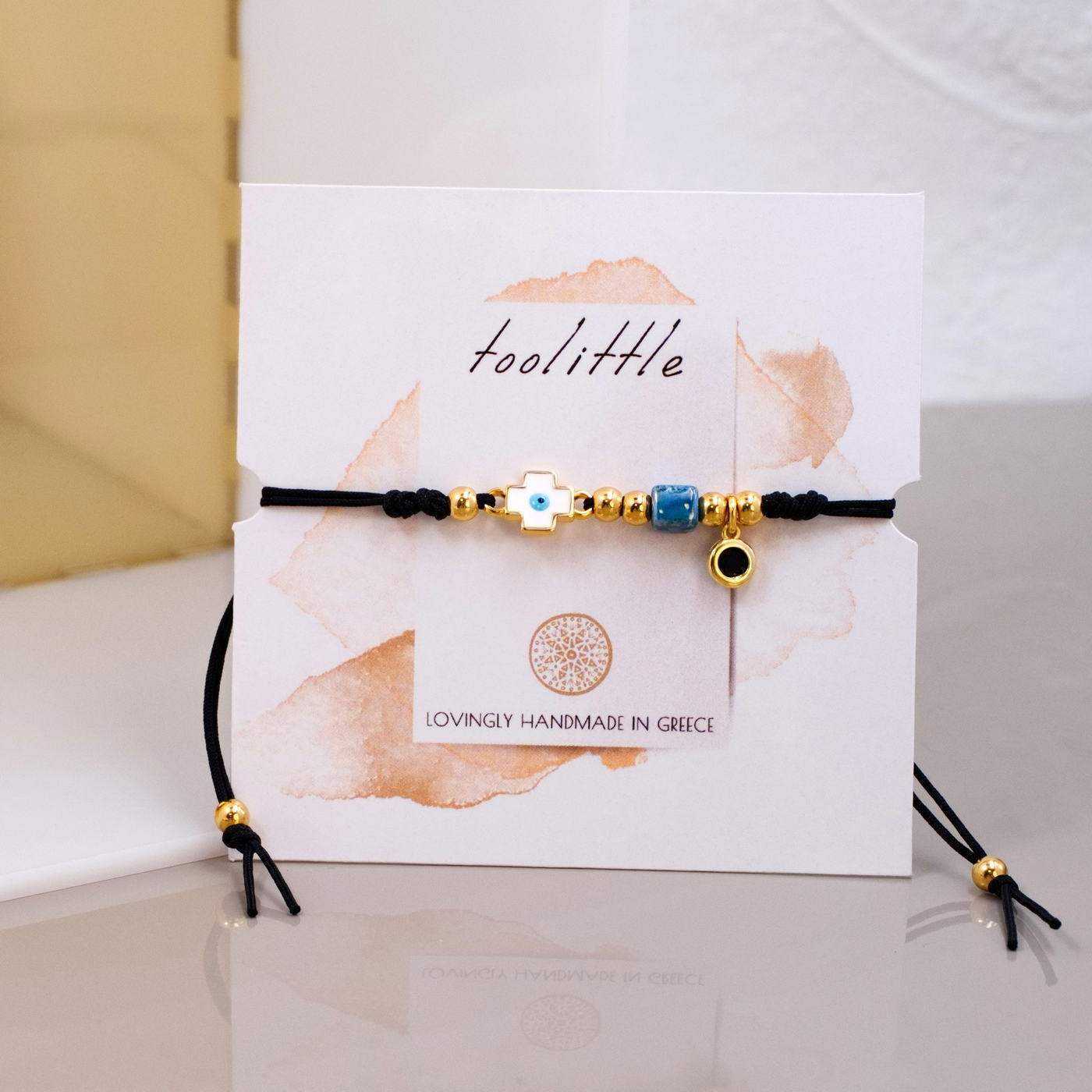 Makrame Bracelet with Evil Eye Cross