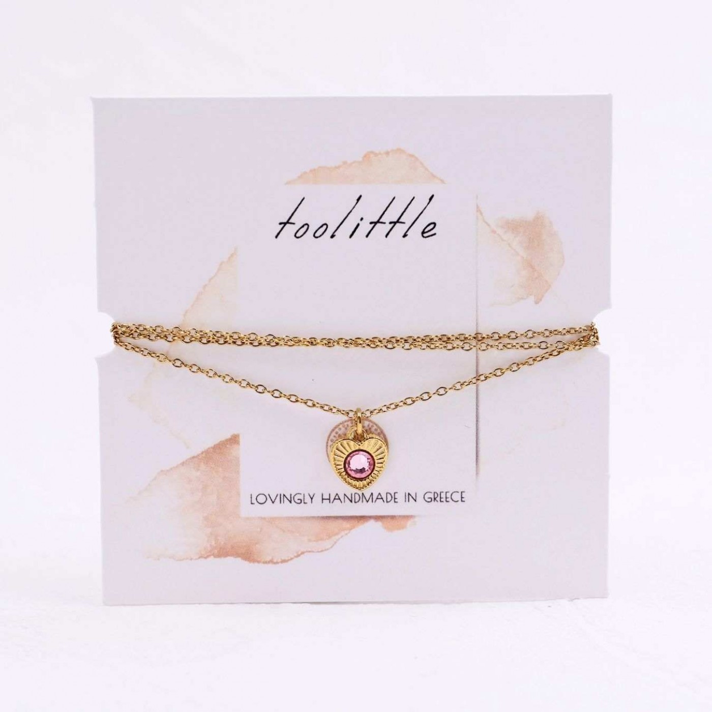 Stainless Steel Jewelry: Heart Necklace with Crystal — Necklaces from Toolittle — additional view 2