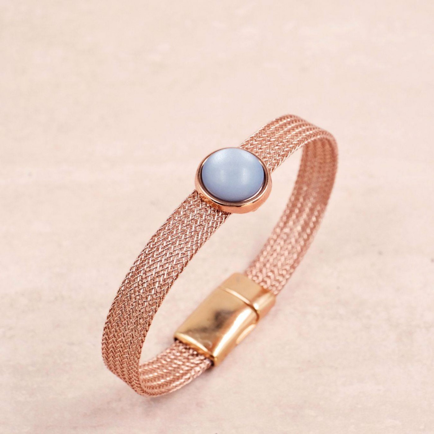 Wire Mesh Bracelet | Acrylic Stone - Grey — Bracelets from Toolittle — additional view 2