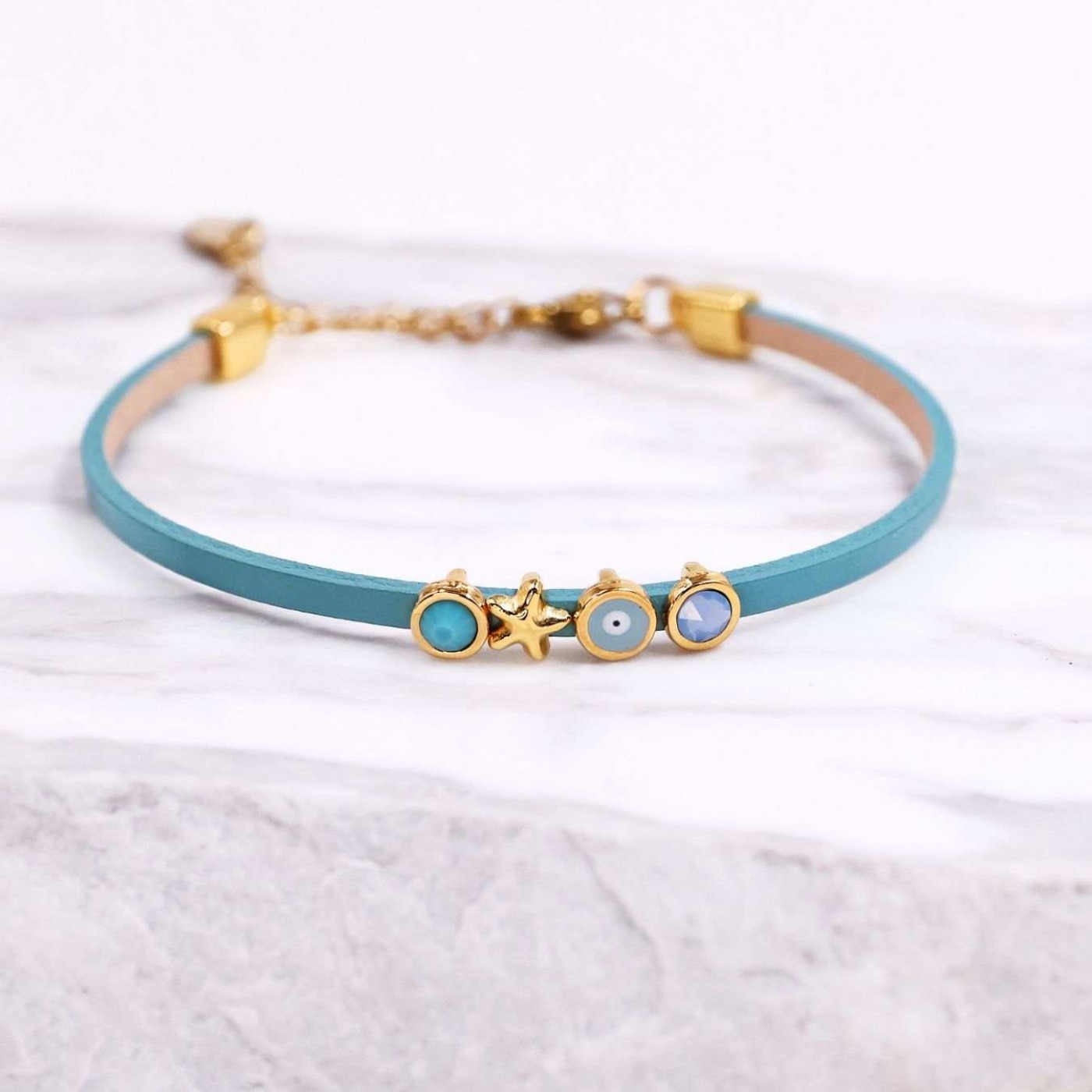 Handcrafted Bracelet | Evil Eye, Starfish & Crystals — Bracelets from Toolittle — additional view 3