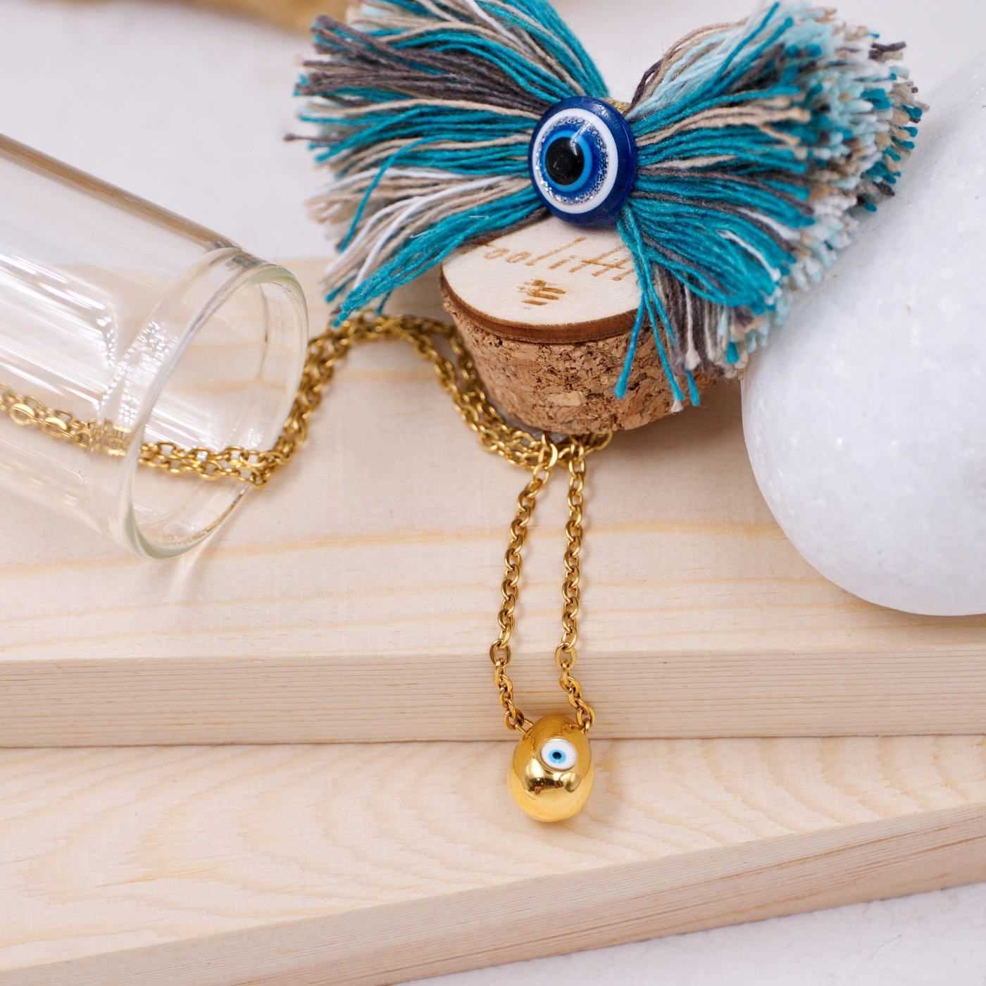 Evil Eye Bottle gold-plated necklace — Necklaces from Toolittle — additional view 3