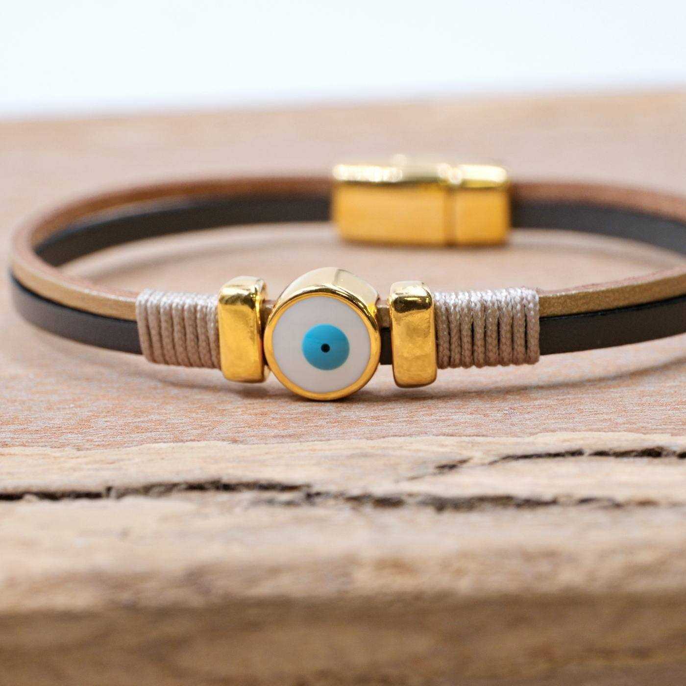 Evil Eye Leather Bracelet — Bracelets from Toolittle — additional view 3