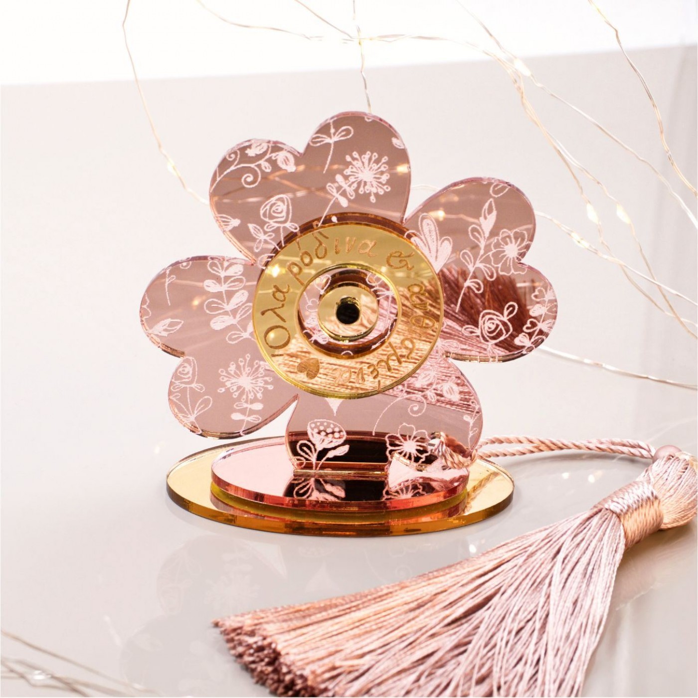Tabletop 2026 Lucky Charm: Four Leaf Clover with Eye & Mandala — Pendants & charms from Toolittle — additional view 5