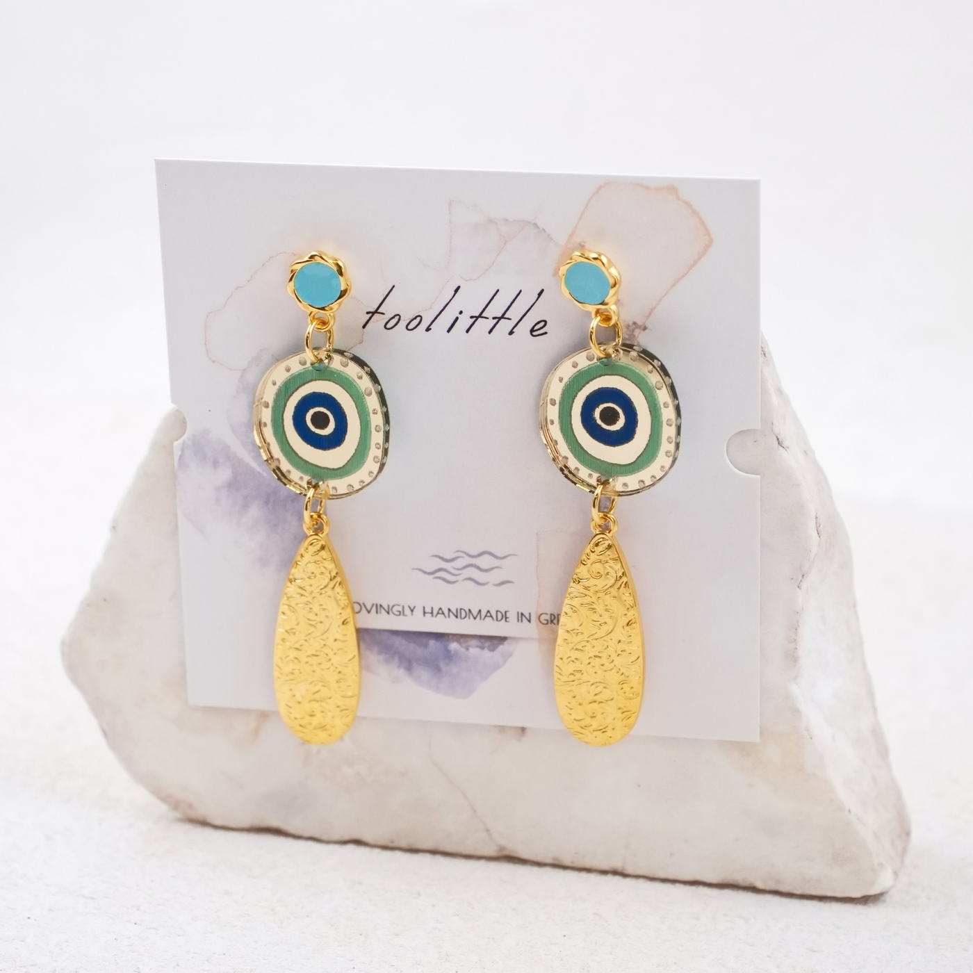 Plexiglass Evil Eye Earrings — Earrings from Toolittle — additional view 3