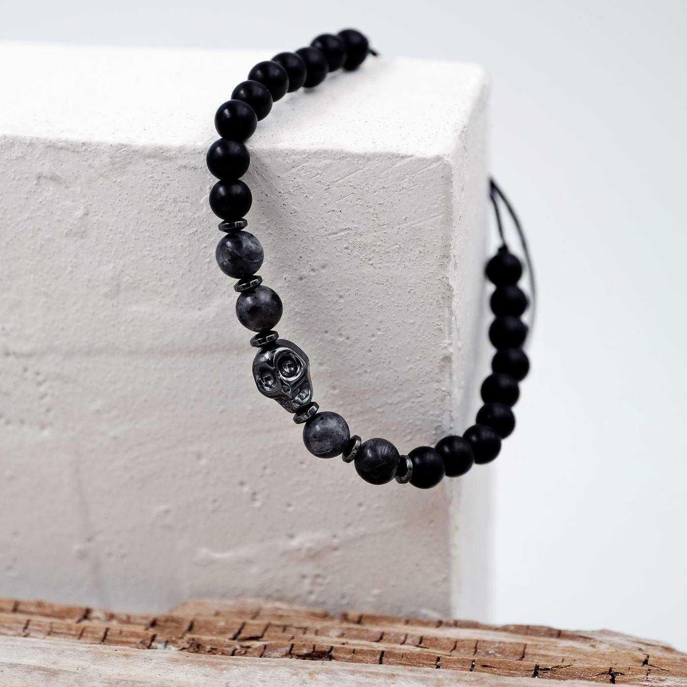 Bracelet for men with semiprecious beads — Bracelets from Toolittle — additional view 2