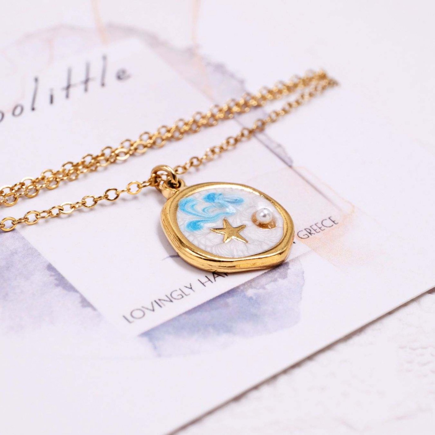 Stainless Steel Jewelry: Mother of Pearl Necklace | Starfish