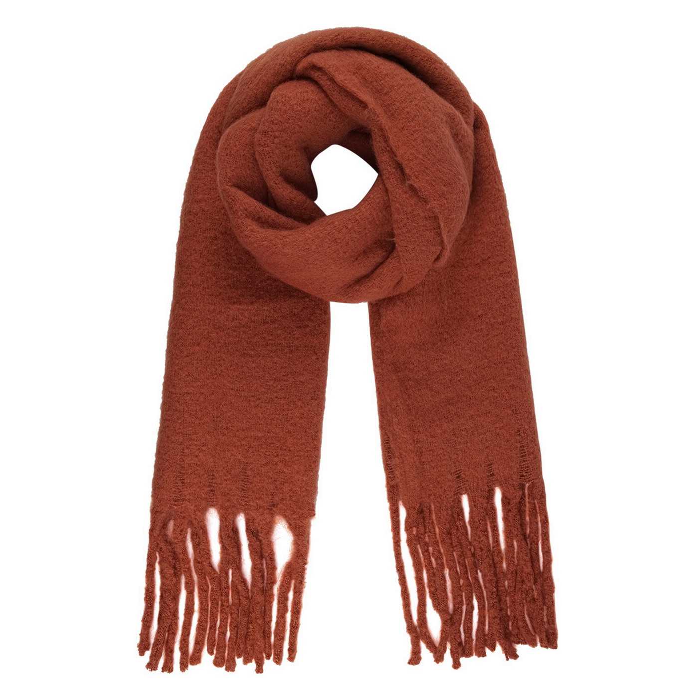 Winter scarf with fringe Brown — Scarves & wraps from Toolittle — additional view 3
