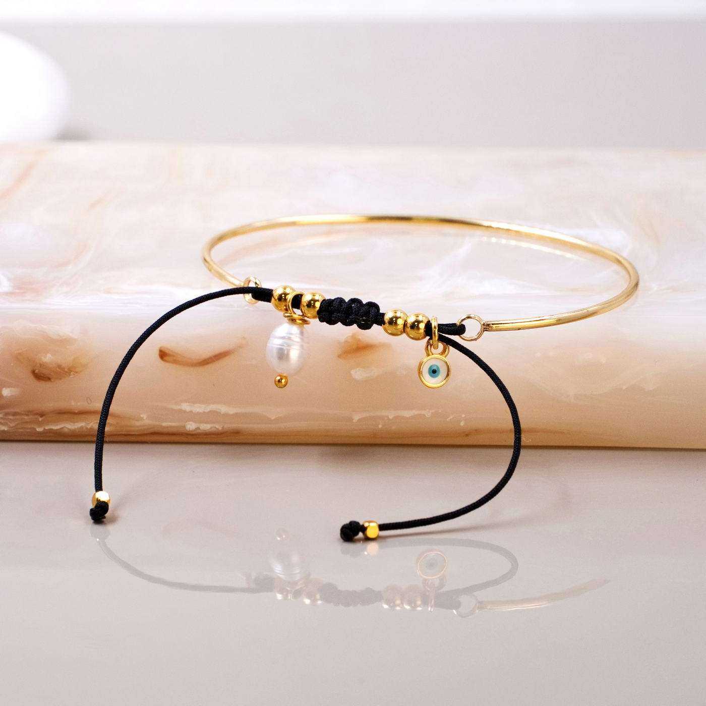 Rod Bracelet with Fresh Water Pearl