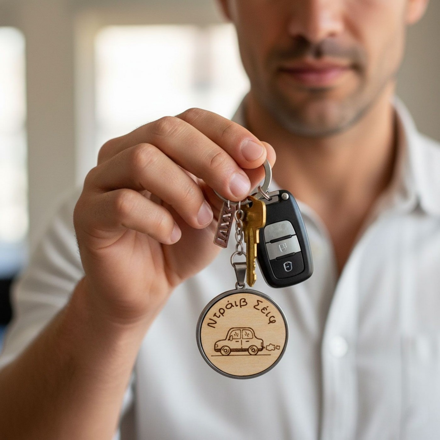 Men’s Lucky Keychain 2026 – “Drive Safe”