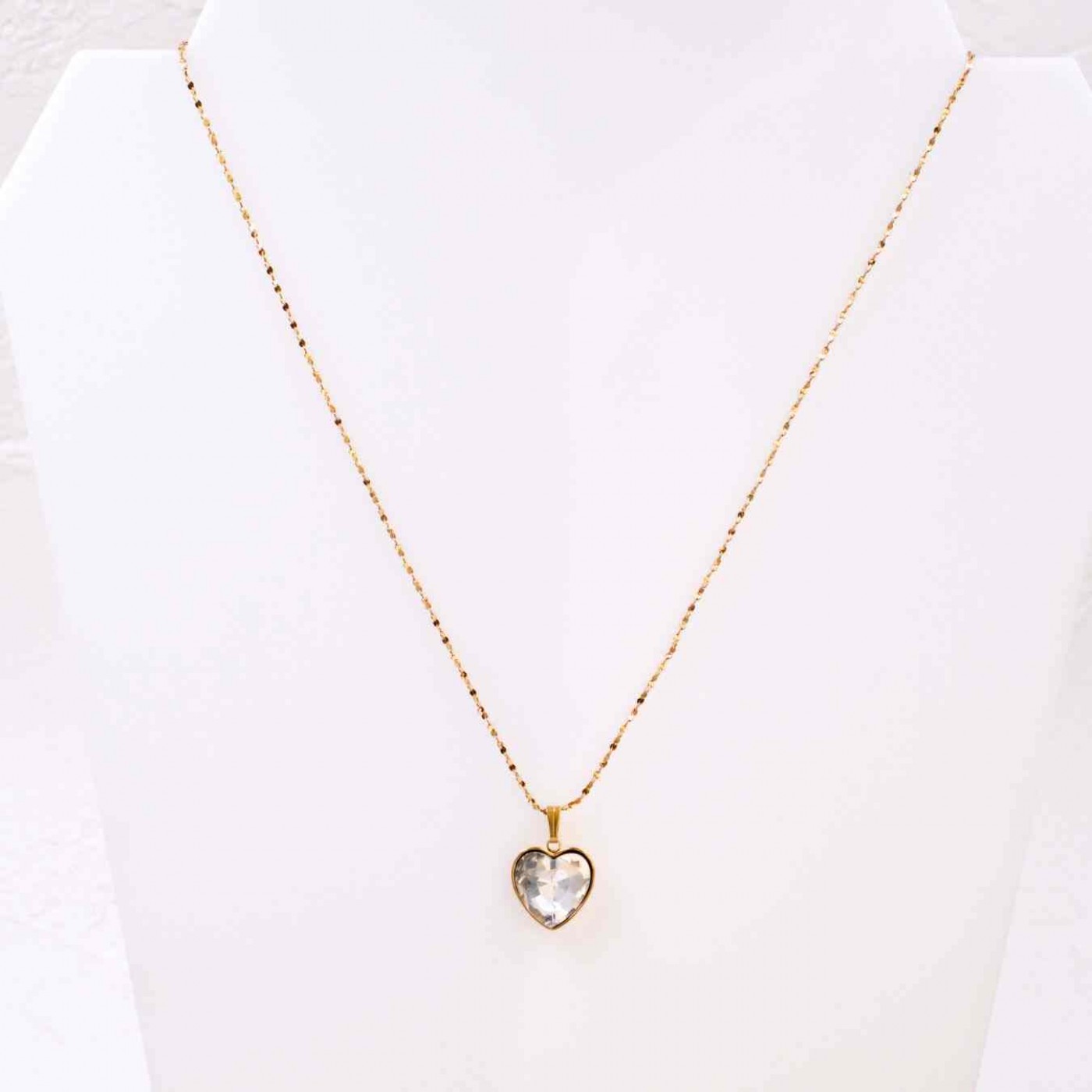 Stainless Steel Necklace - Crystal Heart — Necklaces from Toolittle — additional view 3