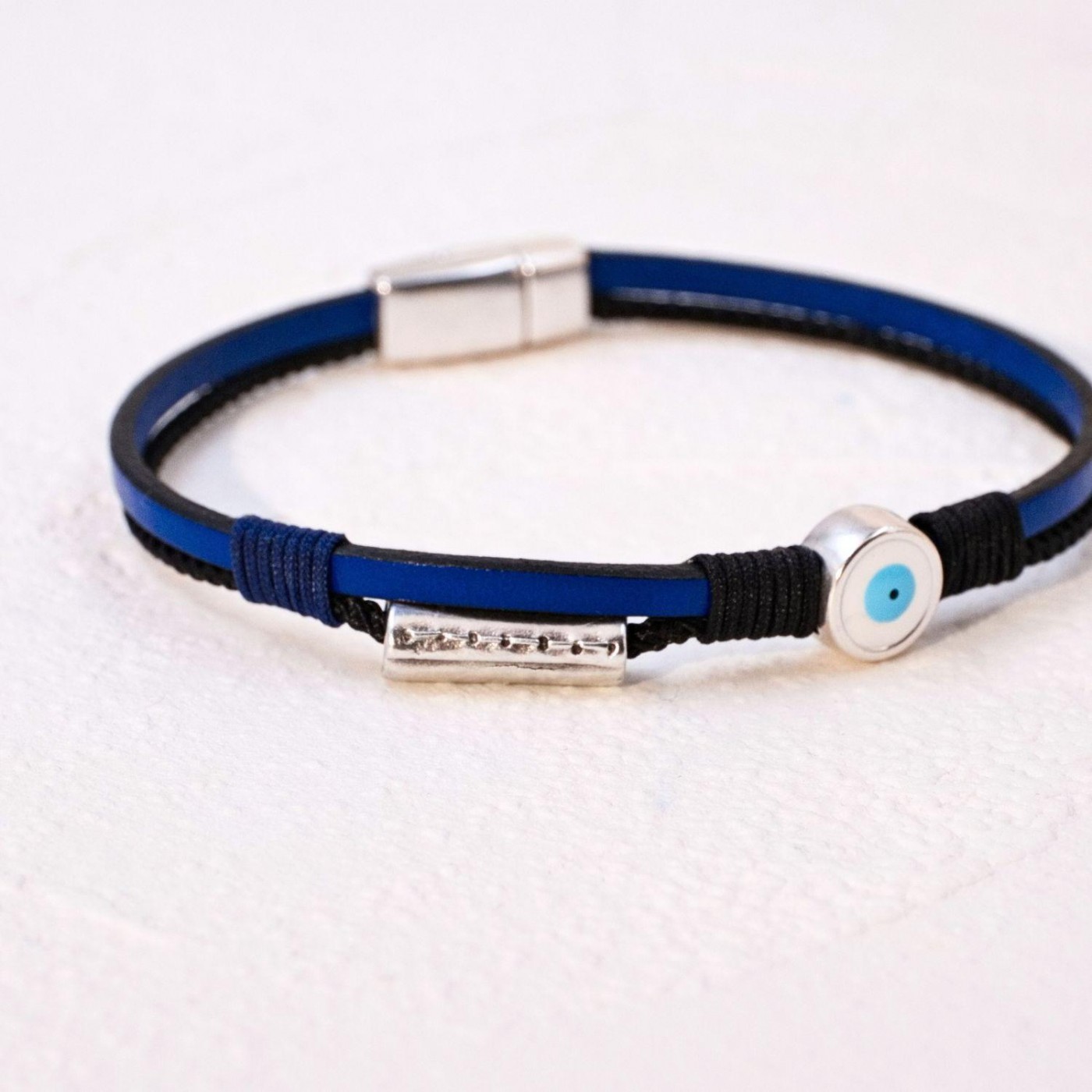 Evil Eye Leather Men's Bracelet — Bracelets from Toolittle — additional view 3