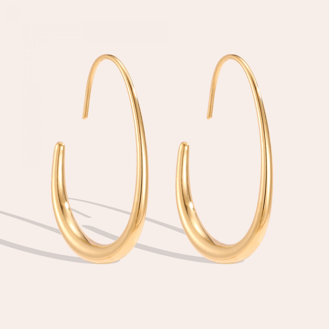 Stainless Steel Hoop Earrings | Metal Option — Earrings from Toolittle — additional view 3