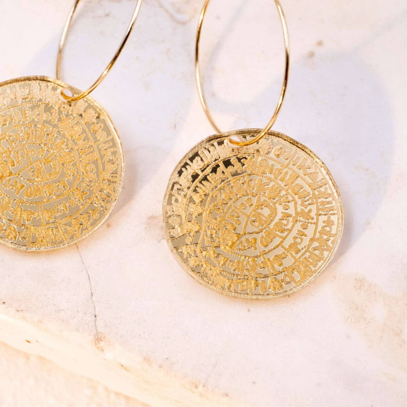 Phaistos Hoop Earrings — Earrings from Toolittle — additional view 2