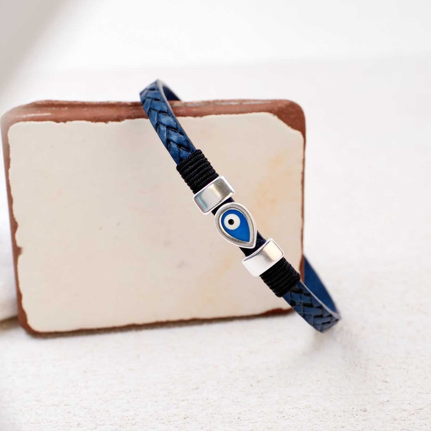 Evil Eye PU Leather Men's Bracelet — Bracelets from Toolittle — additional view 2