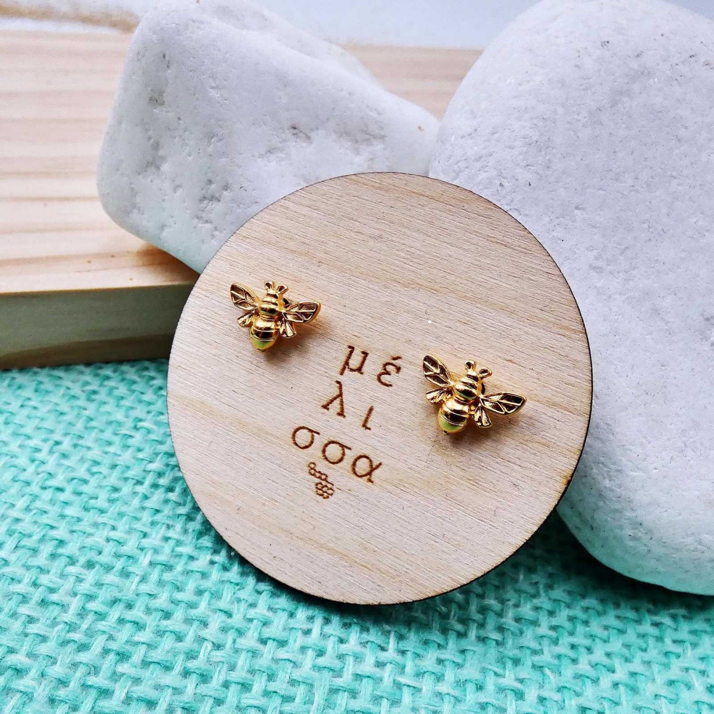 "It's all Greek to me" Bee Earrings — Earrings from Toolittle — additional view 2