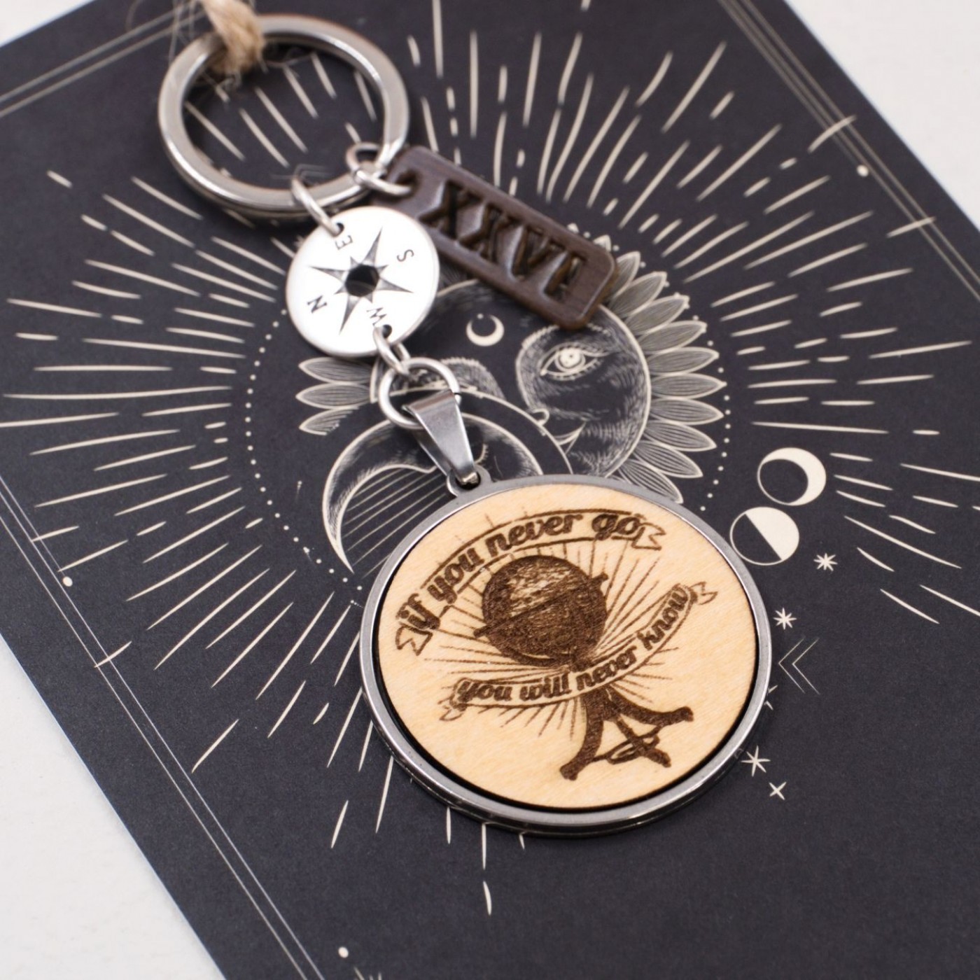 Men’s Lucky Keychain XXVI - "Never Go Never Know" — Pendants & charms from Toolittle — additional view 5